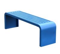 Banco de exterior de acero inoxidable para parques y espacios públicos, muebles de metal duradero con diseño moderno