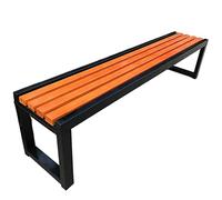 Banco de Exterior de Metal y Madera, Mueble de jardín de 2 plazas sin Respaldo, versátil para balcón y terraza, Disponible en 11 Colores, tamaño: 120 x 40 x 45 cm