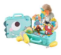 Banco De Herramientas De Juguete - Juegos Educativos Reales Divertidos,Banco de Herramientas Infantil - para Niños Jugar Mecánico Patio Coche Tiempo en Familia Escuela Hogar