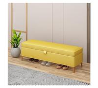 Banco de interior para dormitorio Banco de almacenamiento: banco de entrada, otomano for dormitorio, extremo de la cama, banco de cuero for dormitorio, banco tapizado con patas doradas Banco de mesa d