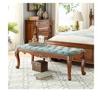 Banco de interior para dormitorio Banco tapizado de madera maciza natural - Cojines de terciopelo - Asientos funcionales for dormitorio, sala de estar, pasillo, entrada, vestíbulo Banco de mesa de com