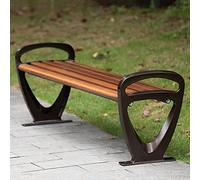 Banco de jardín al aire libre, asiento de listones de aleación de aluminio resistente a la intemperie para patio, césped, porche, parque y cubierta, uso comercial