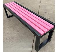 Banco de jardín al aire libre, banco de terraza sin respaldo resistente a la intemperie para patio, terraza, patio y porche