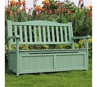 Banco de jardín al aire libre con respaldo y reposabrazos, caja de cubierta HeavyDu para entrada, impermeable, asiento de patio, piel para espacios al aire libre