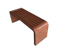 Banco de jardín al aire libre, muebles de patio de acero para todo tipo de clima para decoración de porche y asientos