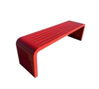 Banco de jardín al aire libre, muebles de patio de acero para todo tipo de clima para decoración de porche y asientos