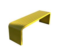 Banco de jardín al aire libre, muebles de patio de acero para todo tipo de clima para decoración de porche y asientos