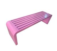 Banco de jardín al aire libre, muebles de patio de acero para todo tipo de clima para decoración de porche y asientos