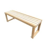 Banco de jardín al aire libre, sofá biplaza resistente a la intemperie para dos, muebles de patio duraderos sin respaldo para porche y parque