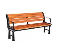 Banco de Jardin Banco Exterior, Silla de Parque, Taburete de Descanso con Zona panorámica, Banco Exterior, Banco comunitario, Comercial, Cuadrado, Doble Asiento nórdico de Madera, Banco de jardín ext