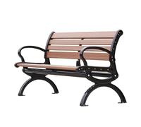 Banco de jardín de 150 cm, resistente a la intemperie, portátil, sofá de patio de 2 plazas para todas las estaciones, sofá biplaza fácil de mover, perfecto para cualquier espacio al aire libre (150 x
