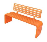 Banco de jardín de acero galvanizado resistente con respaldo, asiento de metal para exteriores de 70.8 pulgadas, para porche, patio, parque, cómodo y elegante diseño de listones