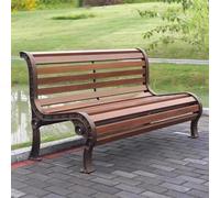 Banco de jardín de aleación de Zinc - Asiento Exterior de 120/150 cm - Muebles de jardín metálicos duraderos con Respaldo ergonómico y reposabrazos para Patio, jardín o Parque