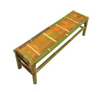 Banco de jardín de bambú - Asiento al aire libre para 2-3 personas, capacidad de carga de 300 kg, perfecto para parques, patios y césped (120 x 32 x 40 cm)