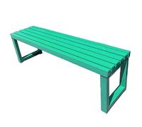 Banco de jardín de hierro forjado blanco, asiento de patio al aire libre, 3 plazas, 100/120/150 x 40 x 45 cm, carga máxima de 500 kg, muebles de terraza asequibles, 7 colores disponibles