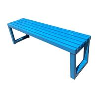 Banco de jardín de hierro forjado blanco, asiento de patio al aire libre, sofá de 3 plazas asequible 100/120/150 x 40 x 45 cm, carga máxima de 500 kg, 7 colores disponibles, perfecto para terraza y