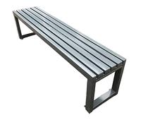 Banco de jardín de hierro forjado blanco, muebles de patio al aire libre, 3 plazas, carga máxima de 500 kg, asequible, 100/120/150 x 40 x 45 cm, 7 opciones de color, ideal para terraza