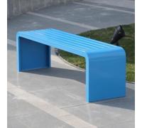 Banco de jardín de Hierro Resistente a la Intemperie y sin Respaldo: Elegante Asiento para Exteriores en Parques, Patios, porches y Jardines. Una solución de mobiliario cómoda y Duradera.