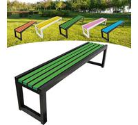 Banco de jardín de madera de 2 y 3 plazas para exteriores, 100 x 40 x 45 cm, resistente a la corrosión y al óxido, pintura respetuosa con el medio ambiente, perfecta para jardines, balcones, parques