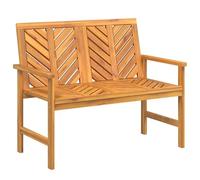 Banco de jardín de madera maciza de acacia de 109 cm - Banco de jardín duradero y resistente a la intemperie para patio, jardín o balcón - Tratado con aceite para protección natural y aspecto elegante