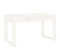 Banco de jardín de madera maciza de pino blanco, 80 x 38 x 45 cm, muebles de jardín duraderos para terraza y jardín, perfecto para jardines pequeños y grandes