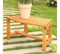 Banco De Jardín De Madera Semicircular, Resistente A La Intemperie, Redondo, Rústico, For Exteriores, For Césped, Porche, Terraza, Cenador, Muebles For Sentarse.