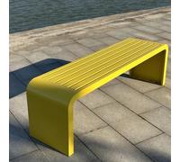 Banco de jardín de metal duradero y resistente a la intemperie, elegante asiento al aire libre para patio y parque, muebles cómodos de larga duración, perfectos para relajarse y entretenerse