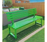 Banco de jardín de metal para exteriores con respaldo, asiento de parque duradero para 2 3 personas, alta capacidad de carga, ideal para patios, jardines y espacios públicos, 100 x 40 x 85 cm, color