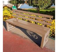 Banco de jardín de metal para exteriores, resistente a la intemperie, con respaldo para patio, parque, picnic, patio, porche delantero, patio trasero