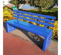 Banco de jardín de metal resistente a la intemperie con respaldo, asiento de patio de 59 pulgadas para parque, patio, picnic, porche delantero, patio trasero, elegante diseño morado