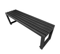 Banco de jardín de metal resistente a la intemperie para 2-3 adultos, asiento de hierro forjado sin respaldo, capacidad de 880 libras, perfecto para patio, porche, entrada, 11 colores disponibles (39