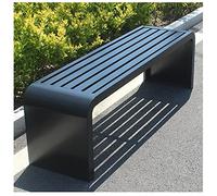 Banco de jardín de metal resistente a la intemperie para 2-8 personas, banco de parque resistente hasta 225 kg, ideal para balcón, patio, jardín, color rojo, 180 x 40 x 45 cm