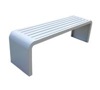 Banco de jardín de metal resistente a la intemperie para patio, diseño sin respaldo, 100/120/150/180 cm, uso en todas las estaciones, perfecto para asientos de jardín y porche