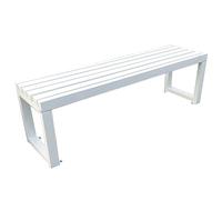 Banco de jardín de Metal Resistente para Exteriores sin Respaldo - Asiento para Porche Resistente a la Intemperie para césped, Patio Trasero, Entrada - Fácil Montaje, Mueble Elegante y funci