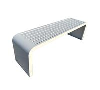 Banco de jardín de metal resistente para todo tipo de clima, ideal para patio, parque, balcón y espacios al aire libre, y solución de asiento elegante