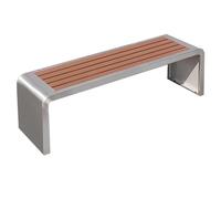 Banco de jardín de metal vintage sin respaldo, banco de parque de 2 plazas al aire libre, resistente a la intemperie, muebles de jardín de madera para patio y balcón, 47 pulgadas, elegante