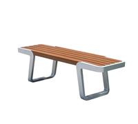 Banco de Jardin Exterior 3 Plazas Patas de Silla de Acero Inoxidable Asiento de Madera Maciza Bancos del Parque Bancos del Parque Comunidad Banco de Ocio Capacidad de Carga 300 Kg