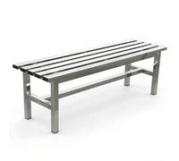 Banco de Jardin Exterior Acero Inoxidable Banco Multifuncional para Cambiarse de Zapatos Fácil Montaje Taburete de Taller para Porches Garajes Gimnasios Baños Públicos(120x35x45cm)