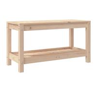 Banco de jardín madera maciza de pino 82,5x35x45 cm Sillón de exterior Tumbona Tumbona Duradera Patio Piscina Playa