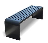 Banco de jardín metálico para Exteriores - Muebles de Patio sin Respaldo para Patios, Jardines y Piscinas - Banco Negro Duradero de 100/120/150/180 cm, Relajarse al Aire Libre