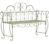 Banco de jardin minna metal verde antiguo 46x128x94 cm