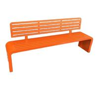 Banco de jardín moderno de metal resistente a la intemperie con respaldo ancho, base gruesa, fácil de instalar, asiento al aire libre para patios y jardines (100 x 40 x 80 cm)