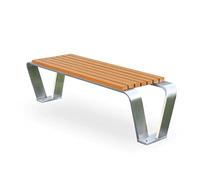 Banco de jardín para Exterior Banco de jardín al aire libre, silla larga Pastoral de acero inoxidable, taburete al aire libre de paisaje de madera de plástico for exteriores, asiento de madera for ext