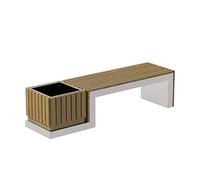 Banco de jardín para Exterior Silla de ocio for centro comercial, asiento de maceta for flores al aire libre, silla de espera cuadrada combinada, cenador, caja de flores creativa, taburete público Ban