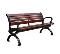 Banco de jardín para Exterior Silla de parque al aire libre, banco de descanso escénico, jardín largo, patio, asiento de hierro forjado, jardín, comunidad, rejilla de piña, silla de ocio Bancos de Par