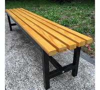 Banco de jardín para exteriores, 150 x 35 x 45 cm, capacidad de carga de 500 kg, área de descanso para apartamentos, balcones, color gris