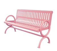 Banco de jardín para exteriores, marco de acero de hierro duradero, resistente a la intemperie, asiento de patio para jardín, parque y césped