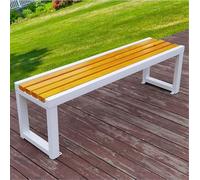 Banco de jardín para exteriores, resistente a la intemperie, 150 cm, asiento de patio para 2 o 3 personas, perfecto para jardín, balcón o terraza y muebles elegantes