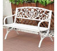 Banco de jardín para exteriores, resistente a la intemperie, antioxidante, asiento de patio con respaldo para todas las estaciones, porche de madera, sofá para patio, terraza y patio