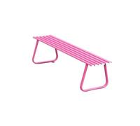 Banco de jardín para exteriores, silla doble rosa para patio, elegante asiento de ocio para parques y jardines, tamaño mediano, muebles de exterior duraderos y cómodos